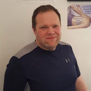 Stuart - the remedial massage and sports therapist in the team